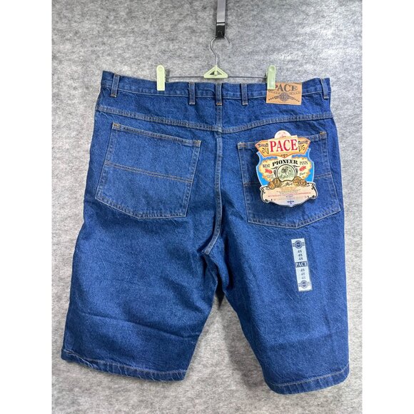 Pace Mens Pioneer Denim Jean Shorts Size 48 Blue Cotton Western Style - Picture 7 of 9